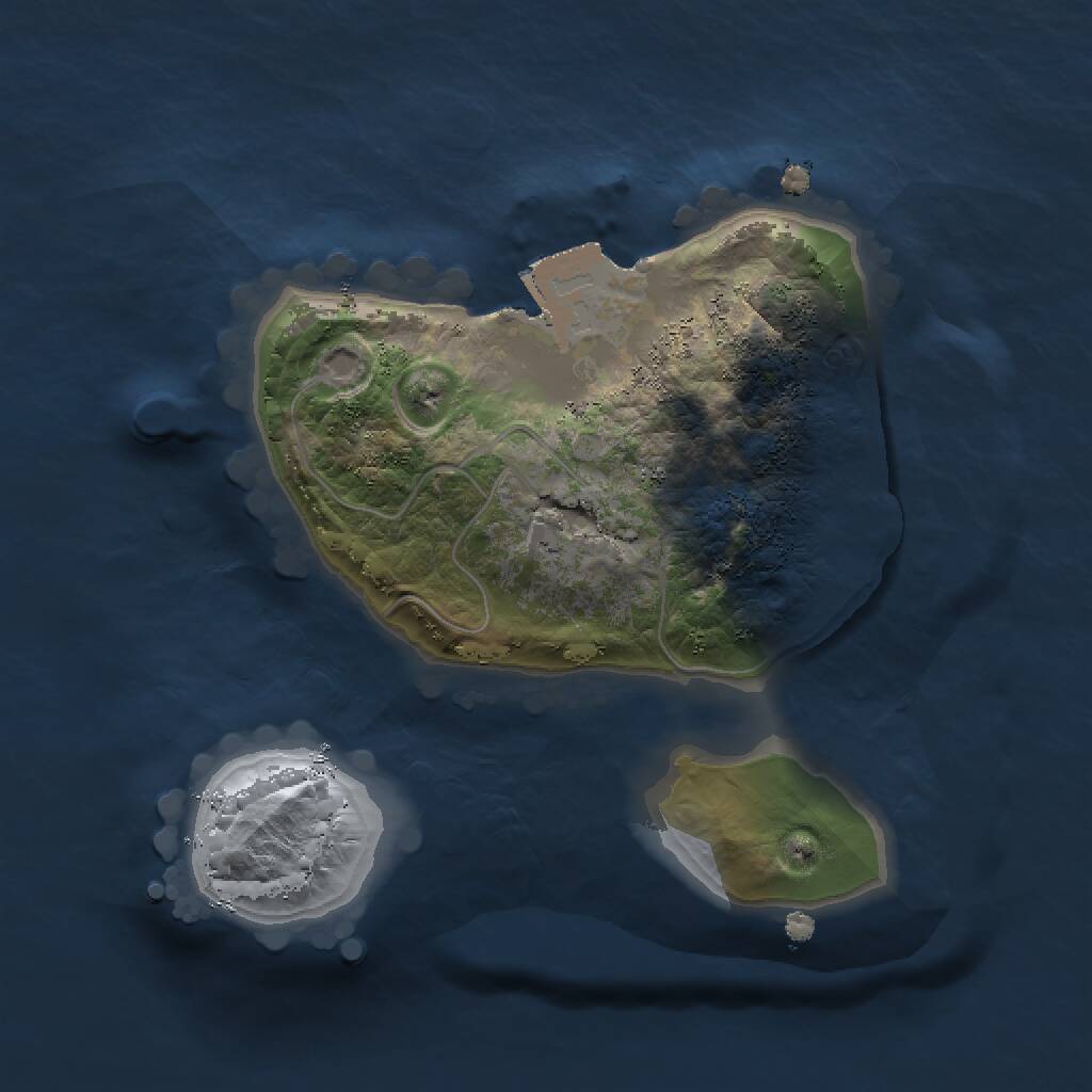 Rust Map: Procedural Map, Size: 1499, Seed: 500, 1 Monuments