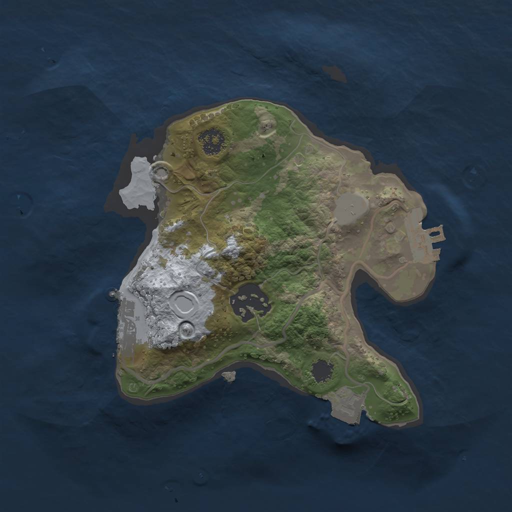 Rust Map: Procedural Map, Size: 2000, Seed: 99164932, 6 Monuments