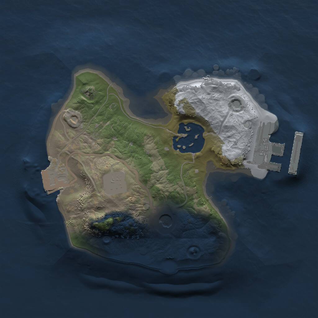 Rust Map: Procedural Map, Size: 1500, Seed: 215432594, 4 Monuments