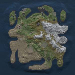 Thumbnail Rust Map: Procedural Map, Size: 3000, Seed: 183608352, 13 Monuments