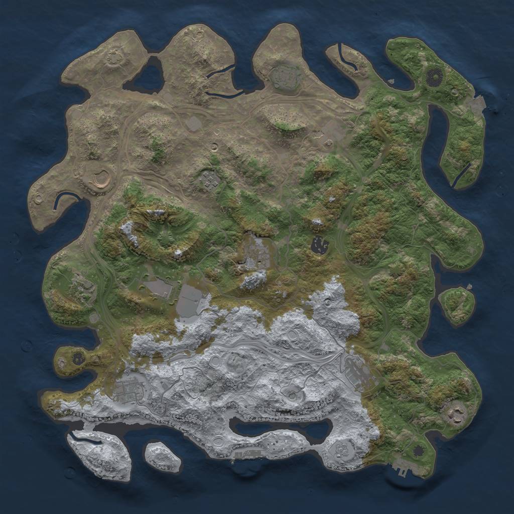 Rust Map: Procedural Map, Size: 4250, Seed: 1272476969, 19 Monuments
