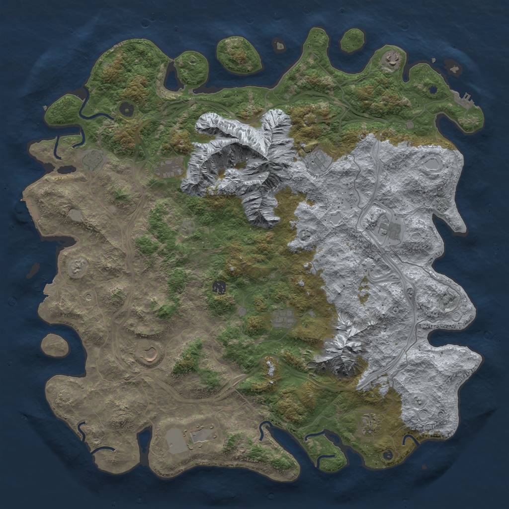 Rust Map: Procedural Map, Size: 5300, Seed: 2011511240, 19 Monuments