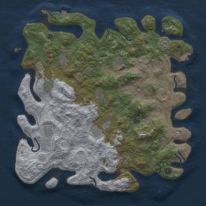 Thumbnail Rust Map: Procedural Map, Size: 4500, Seed: 14565754, 18 Monuments