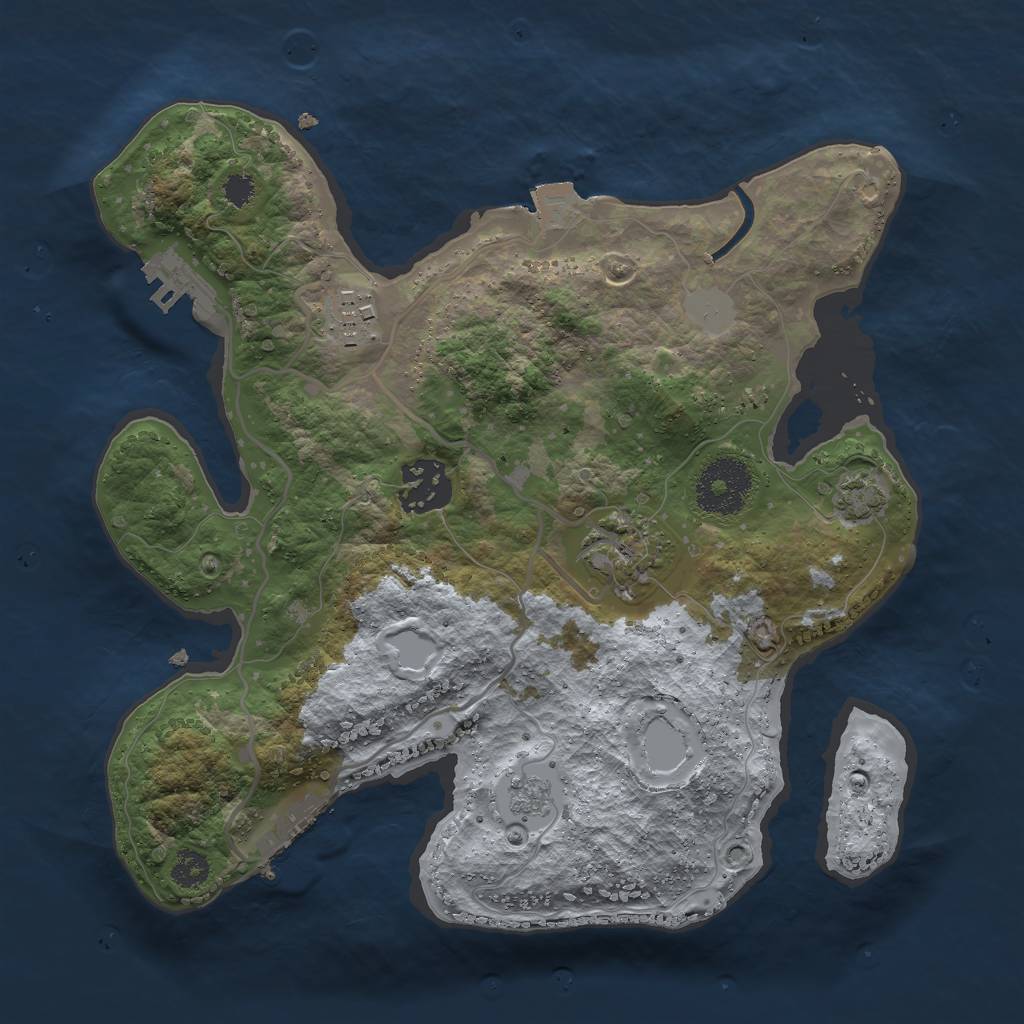 Rust Map: Procedural Map, Size: 2750, Seed: 149597870, 10 Monuments