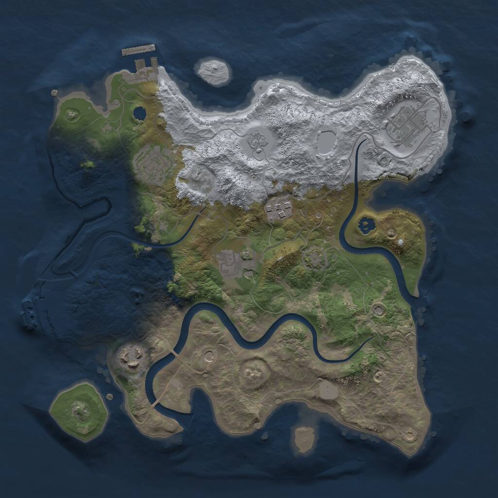 Rust Map: Procedural Map, Size: 3000, Seed: 31350, 11 Monuments