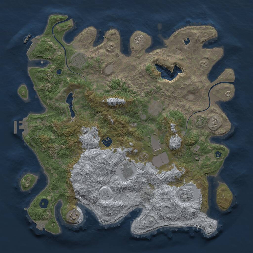 Rust Map: Procedural Map, Size: 4000, Seed: 200929210, 14 Monuments