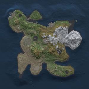 Thumbnail Rust Map: Procedural Map, Size: 2500, Seed: 1959592571, 9 Monuments