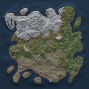 Thumbnail Rust Map: Procedural Map, Size: 3850, Seed: 485999095, 18 Monuments