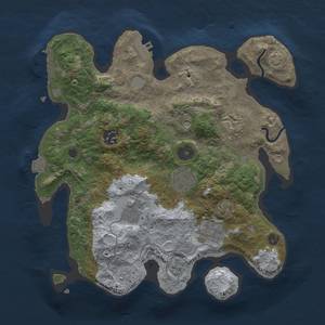 Thumbnail Rust Map: Procedural Map, Size: 3000, Seed: 260249881, 14 Monuments
