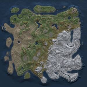 Thumbnail Rust Map: Procedural Map, Size: 4250, Seed: 1289663802, 15 Monuments