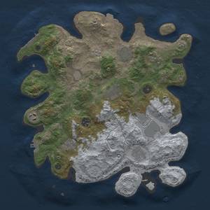 Thumbnail Rust Map: Procedural Map, Size: 3500, Seed: 1338779907, 17 Monuments