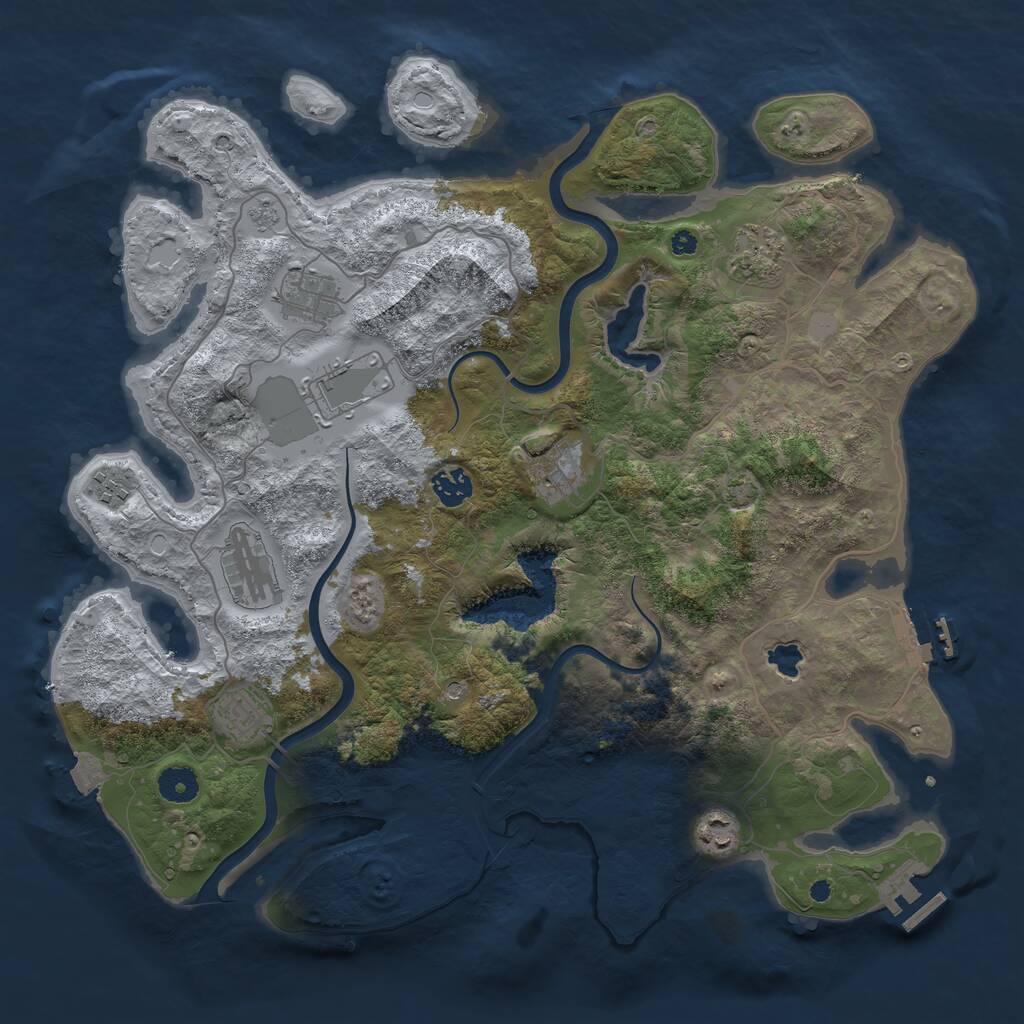Rust Map: Procedural Map, Size: 4000, Seed: 1735083043, 15 Monuments