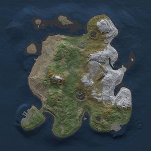 Thumbnail Rust Map: Procedural Map, Size: 2500, Seed: 53022574, 9 Monuments