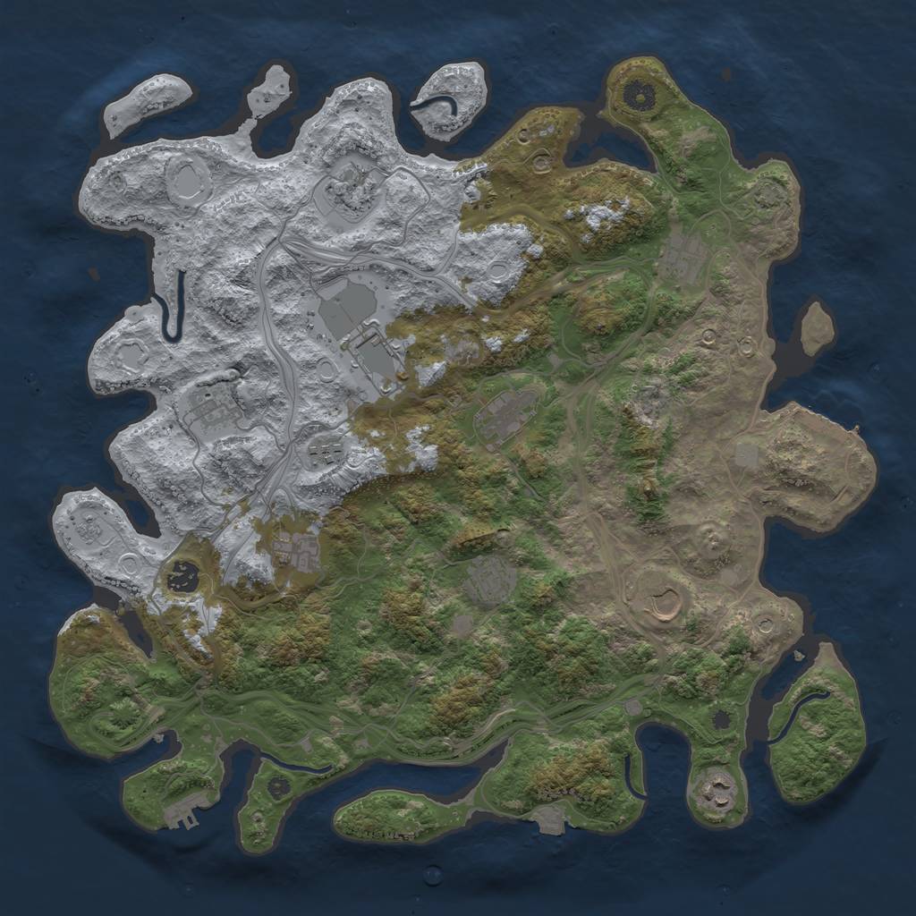 Rust Map: Procedural Map, Size: 4250, Seed: 1650086473, 19 Monuments