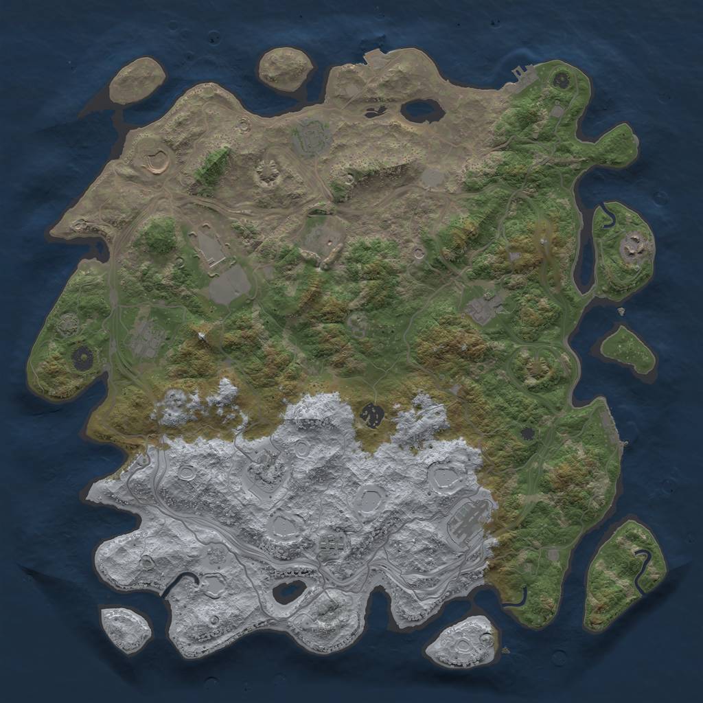 Rust Map: Procedural Map, Size: 4500, Seed: 20240502, 19 Monuments