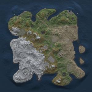 Thumbnail Rust Map: Procedural Map, Size: 3500, Seed: 746921753, 17 Monuments