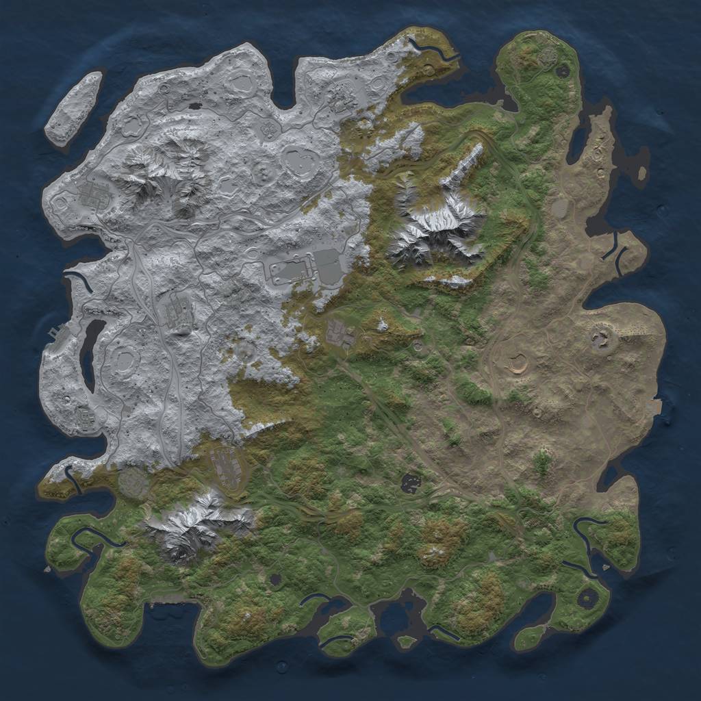 Rust Map: Procedural Map, Size: 5250, Seed: 159753, 19 Monuments