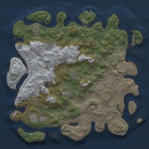 Thumbnail Rust Map: Procedural Map, Size: 4500, Seed: 842445302, 18 Monuments