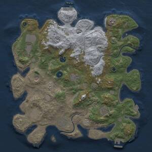 Thumbnail Rust Map: Procedural Map, Size: 3750, Seed: 963126121, 16 Monuments