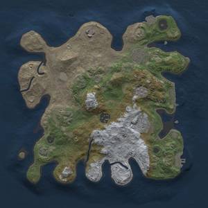 Thumbnail Rust Map: Procedural Map, Size: 3000, Seed: 1547751856, 14 Monuments