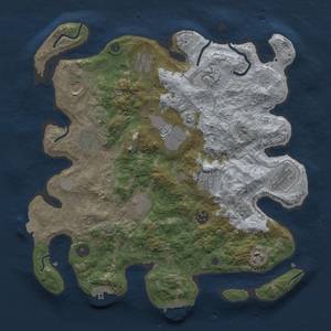 Thumbnail Rust Map: Procedural Map, Size: 3700, Seed: 72174833, 19 Monuments