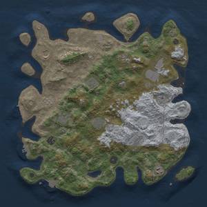 Thumbnail Rust Map: Procedural Map, Size: 4000, Seed: 1826897346, 18 Monuments