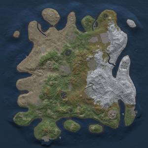 Thumbnail Rust Map: Procedural Map, Size: 3500, Seed: 1594741570, 16 Monuments