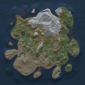 Thumbnail Rust Map: Procedural Map, Size: 3300, Seed: 1258169996, 13 Monuments