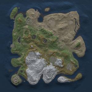Thumbnail Rust Map: Procedural Map, Size: 3300, Seed: 1500627672, 16 Monuments