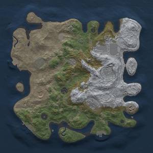 Thumbnail Rust Map: Procedural Map, Size: 3500, Seed: 588444237, 16 Monuments