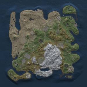 Thumbnail Rust Map: Procedural Map, Size: 3575, Seed: 2126245186, 17 Monuments