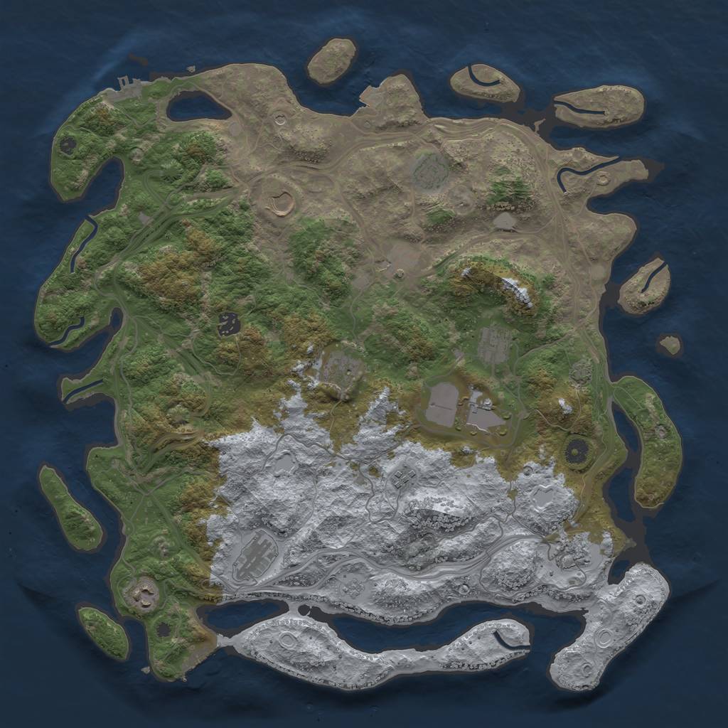 Rust Map: Procedural Map, Size: 4500, Seed: 171, 19 Monuments