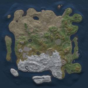 Thumbnail Rust Map: Procedural Map, Size: 3600, Seed: 464560760, 16 Monuments