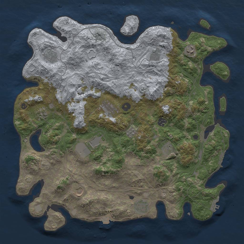 Rust Map: Procedural Map, Size: 4250, Seed: 1568821442, 19 Monuments