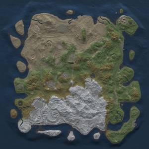 Thumbnail Rust Map: Procedural Map, Size: 4500, Seed: 1148357625, 19 Monuments