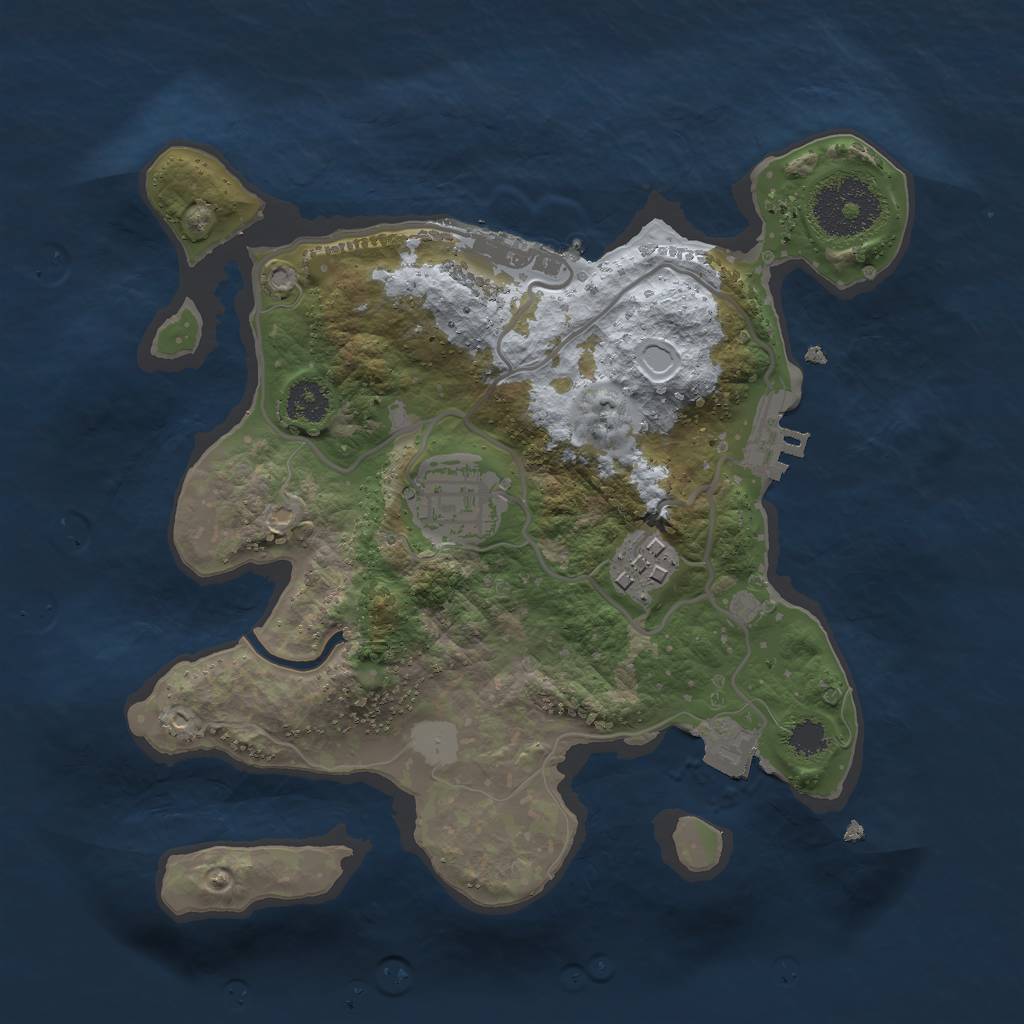 Rust Map: Procedural Map, Size: 2500, Seed: 67858, 7 Monuments