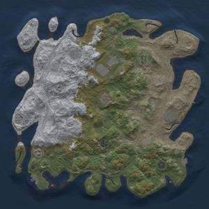 Thumbnail Rust Map: Procedural Map, Size: 4250, Seed: 981039637, 19 Monuments