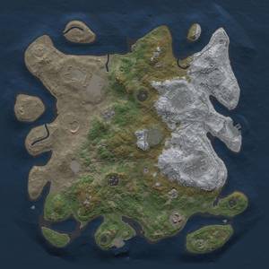 Thumbnail Rust Map: Procedural Map, Size: 3500, Seed: 1594226075, 15 Monuments