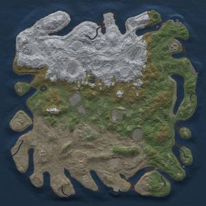 Thumbnail Rust Map: Procedural Map, Size: 4500, Seed: 522876076, 19 Monuments