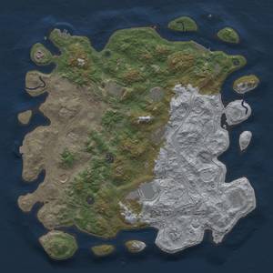 Thumbnail Rust Map: Procedural Map, Size: 4500, Seed: 55637322, 19 Monuments