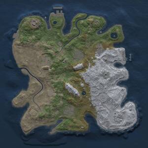 Thumbnail Rust Map: Procedural Map, Size: 3300, Seed: 725192479, 11 Monuments