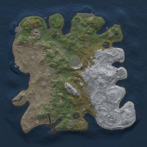 Thumbnail Rust Map: Procedural Map, Size: 3300, Seed: 725192479, 15 Monuments