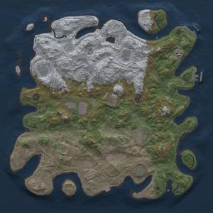 Thumbnail Rust Map: Procedural Map, Size: 4500, Seed: 1740286432, 19 Monuments