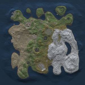 Thumbnail Rust Map: Procedural Map, Size: 3000, Seed: 1238176341, 13 Monuments