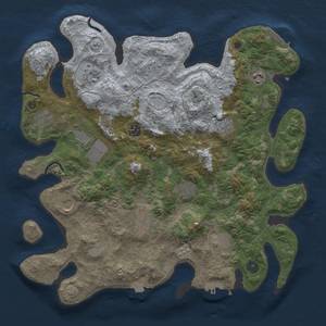 Thumbnail Rust Map: Procedural Map, Size: 4000, Seed: 2056235123, 19 Monuments