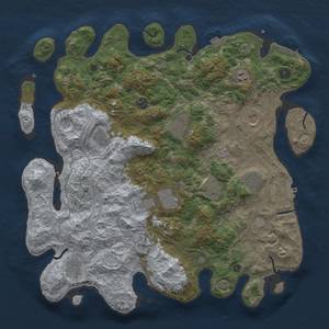 Thumbnail Rust Map: Procedural Map, Size: 4300, Seed: 336452, 19 Monuments