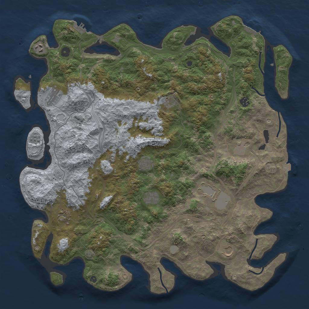 Rust Map: Procedural Map, Size: 4800, Seed: 1527859014, 19 Monuments