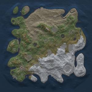 Thumbnail Rust Map: Procedural Map, Size: 3750, Seed: 1795966768, 17 Monuments