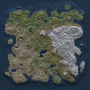 Thumbnail Rust Map: Procedural Map, Size: 4000, Seed: 201188509, 16 Monuments