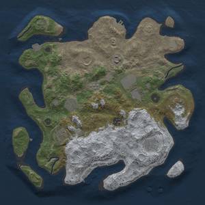 Thumbnail Rust Map: Procedural Map, Size: 3500, Seed: 835829724, 17 Monuments